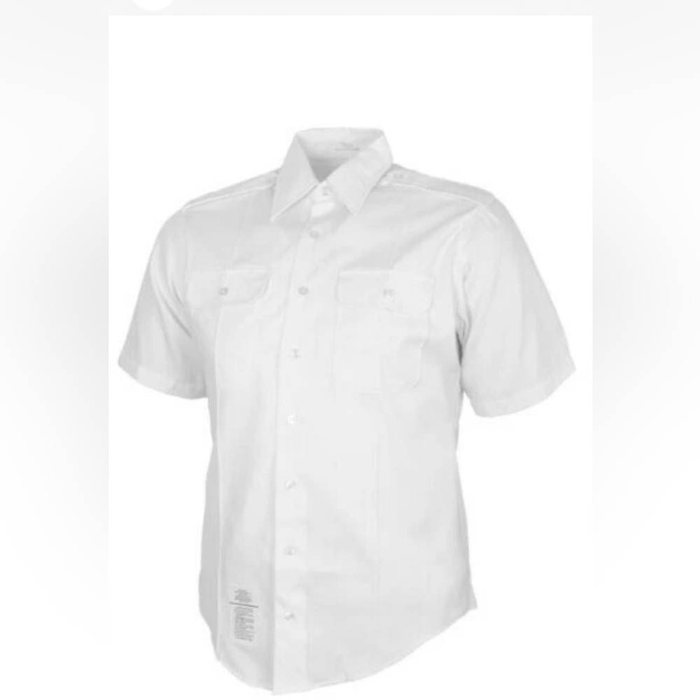 U.S MILITARY ISSUE ARMY MEN'S WHITE DRESS SHIRT SHORT SLEEVE size 16R-C new tags